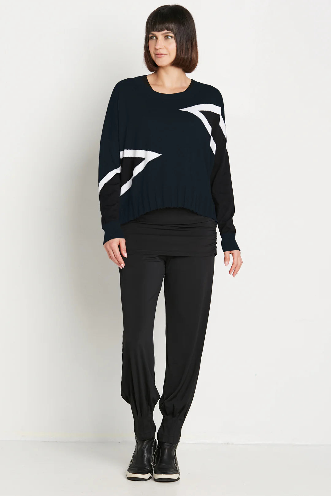 Pima Cotton Mini Triangle Crewneck Sweater 233K - Planet