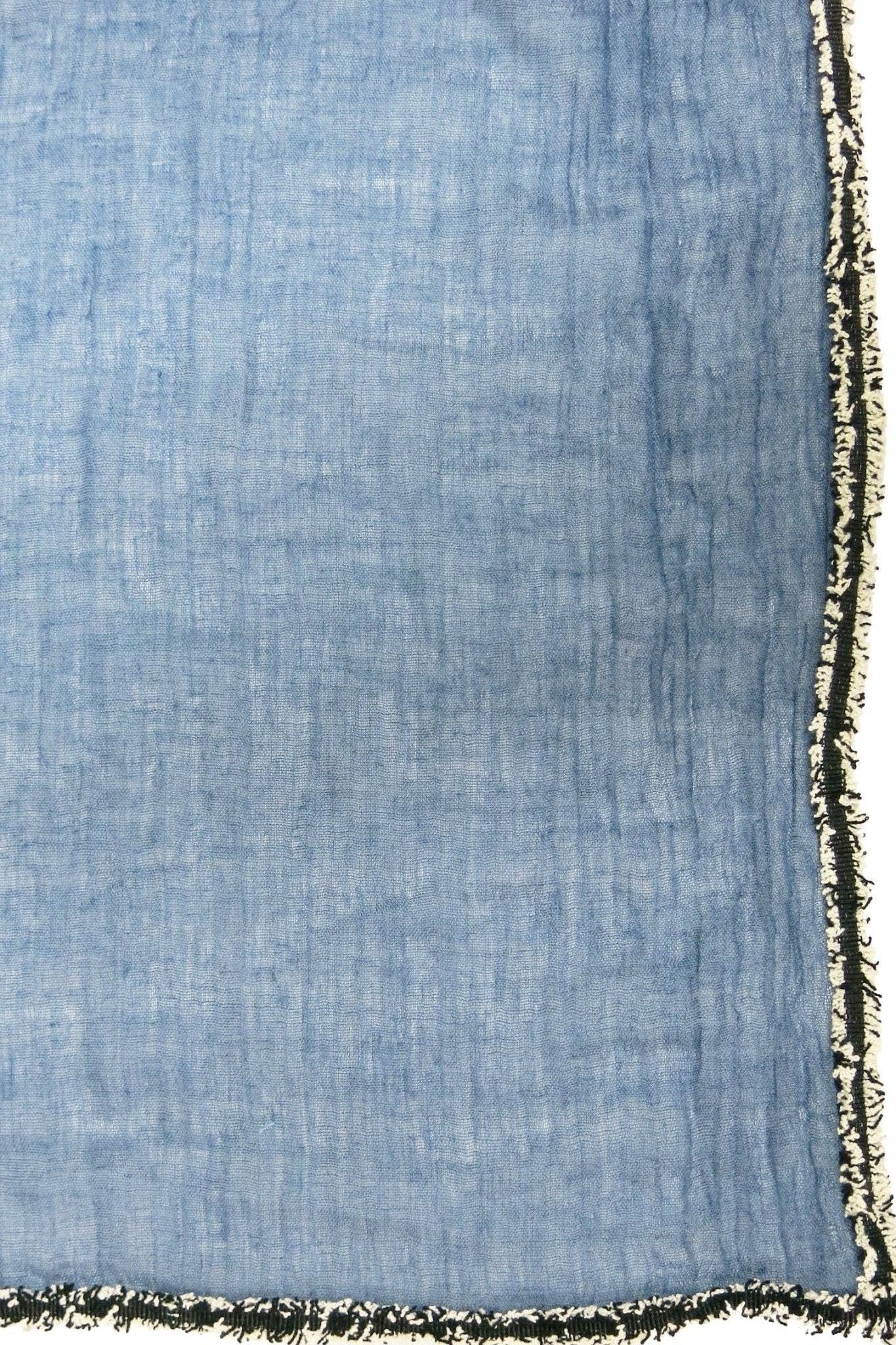 Denim Darling Fringe Edge Wrap Scarf: Denim / Denim Darling Fringe Edge Wrap Scarf