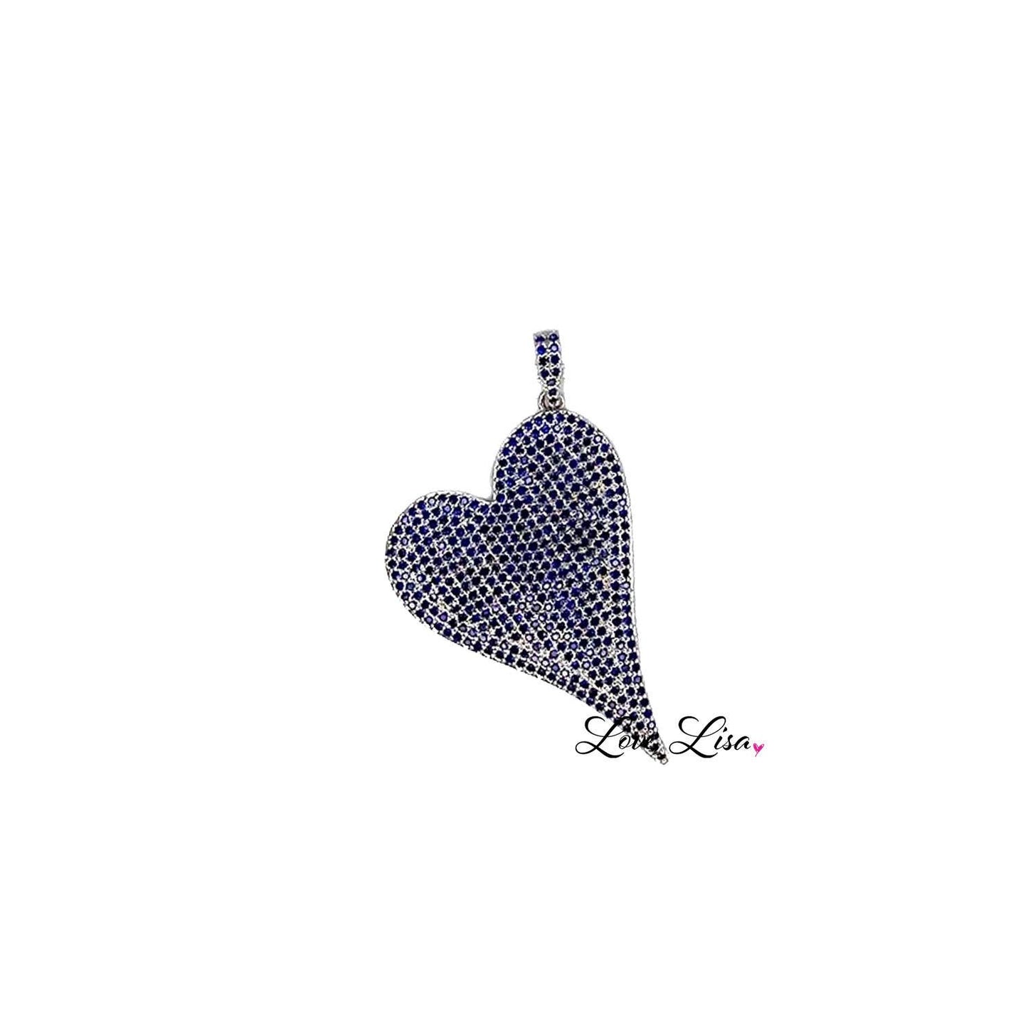 Magnificent Slanted Heart Charm: Gold