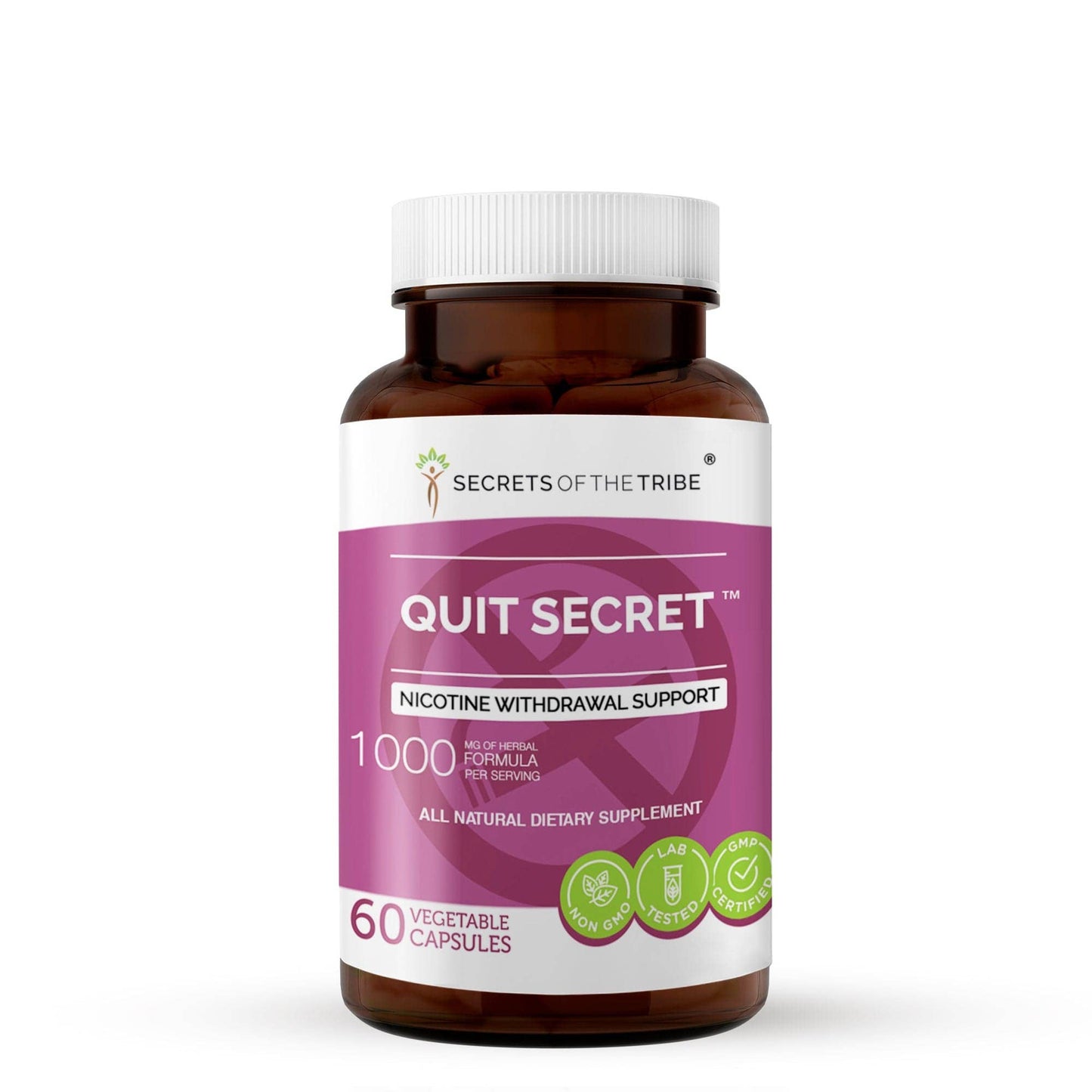 Quit Secret Capsules. Nicotine Withdrawal Support: 120 Capsules