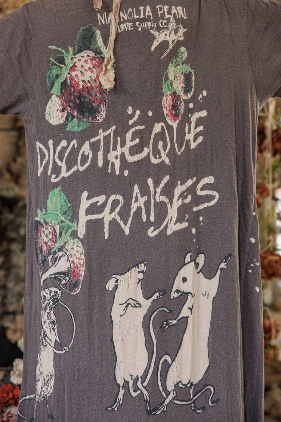 Discotheque Fraises Tee Dress 1444 - Magnolia Pearl