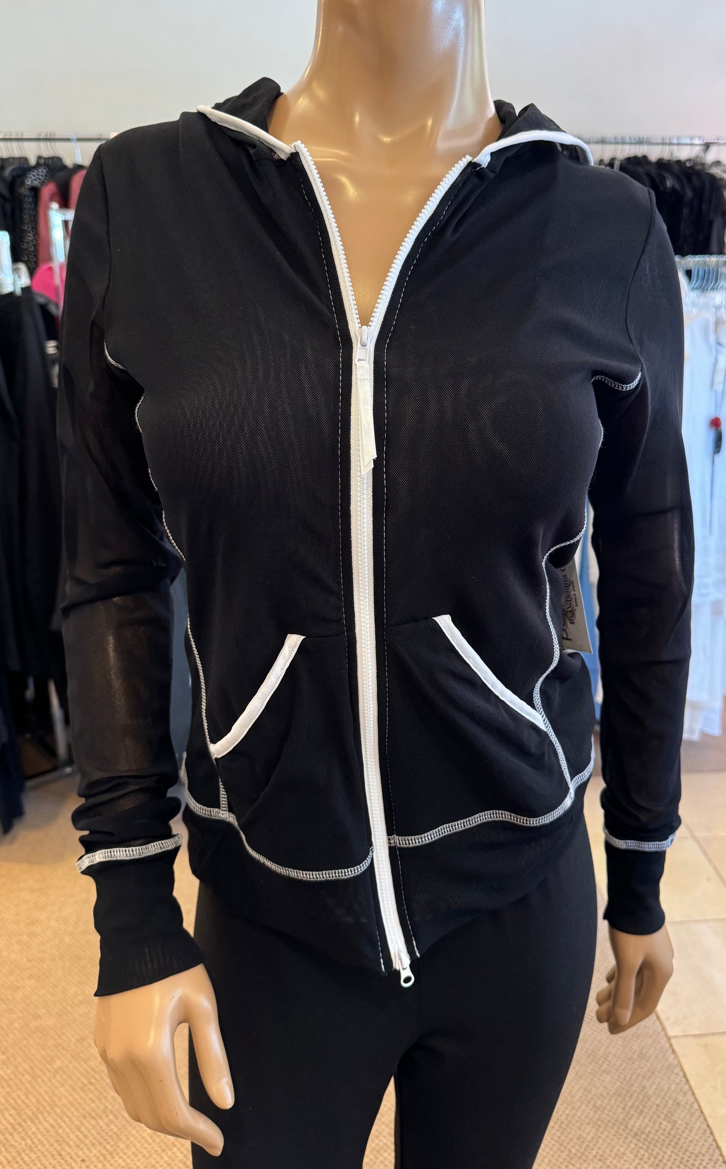 Long Sleeve Hoodie 2 Way Zipper EC10221C - Petit Pois