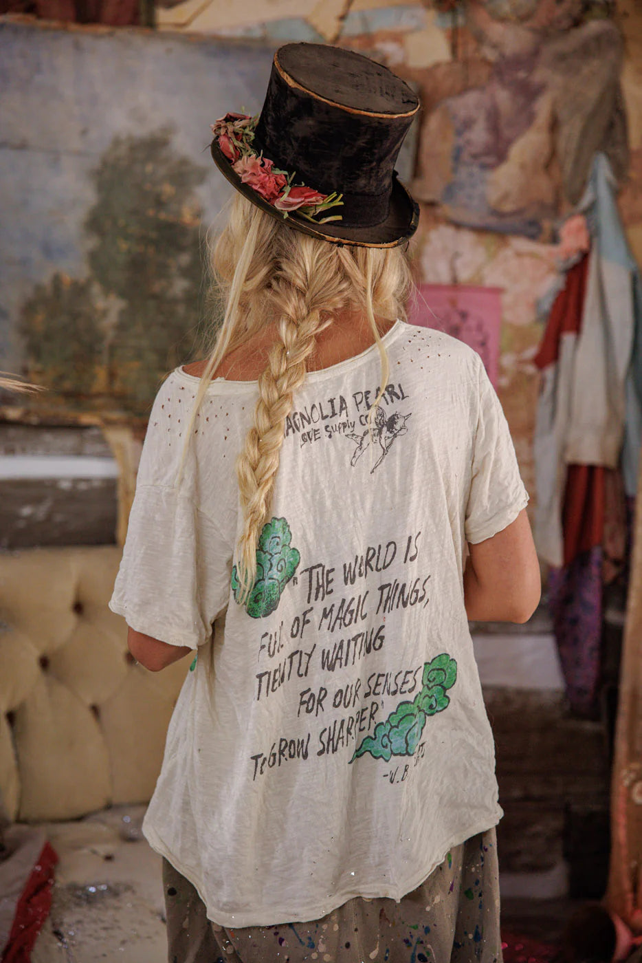Yeats Magic Dragon Tee 2664 - Magnolia Pearl