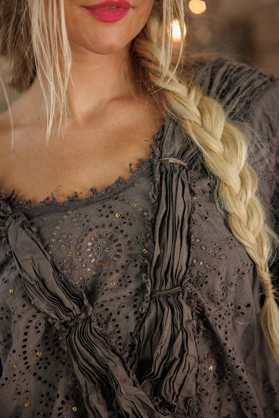 Eyelet Nonnie Belle Blouse 2239 -Magnolia Pearl
