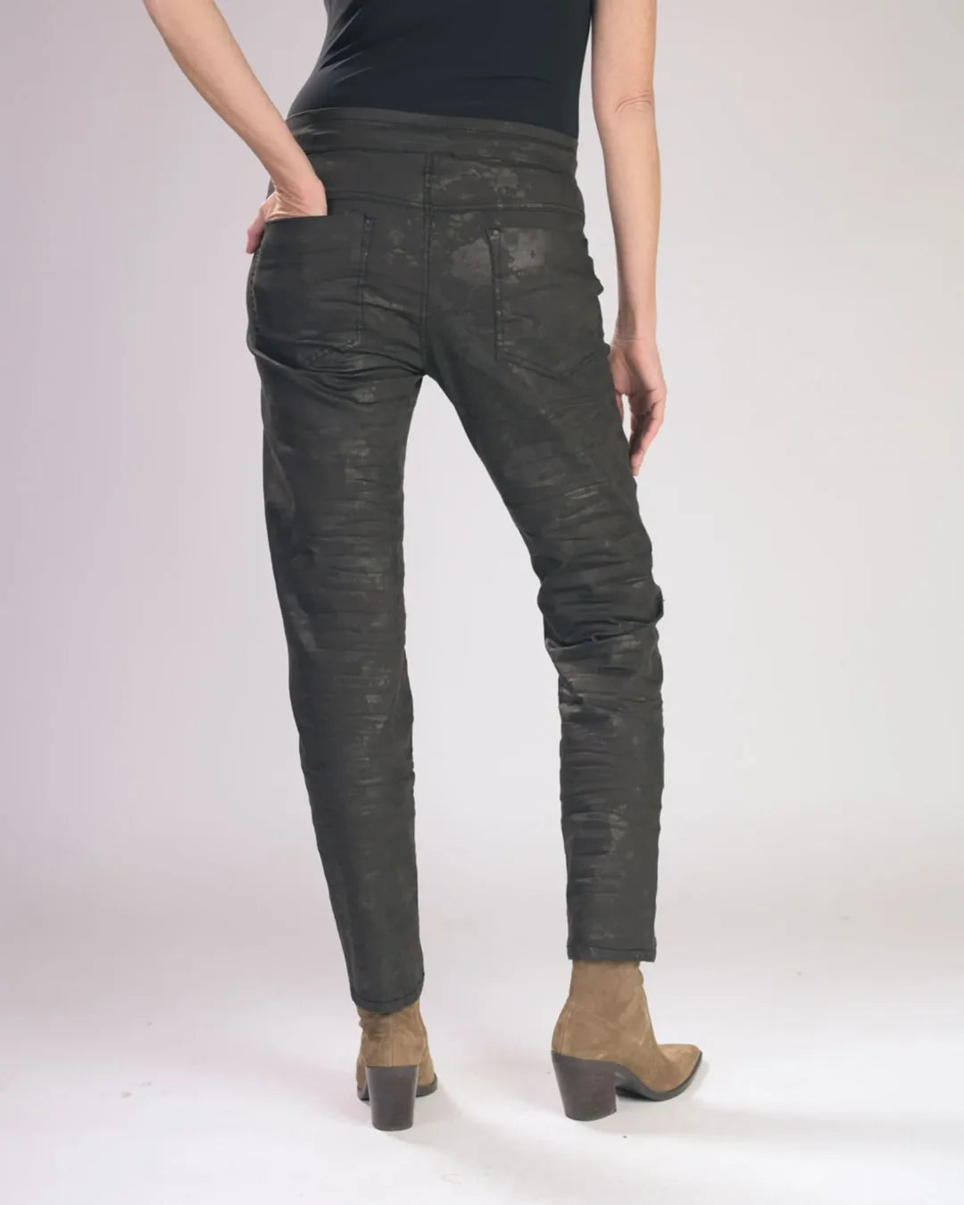 Floral Iconic Stretch Jeans AP515C - Alembika