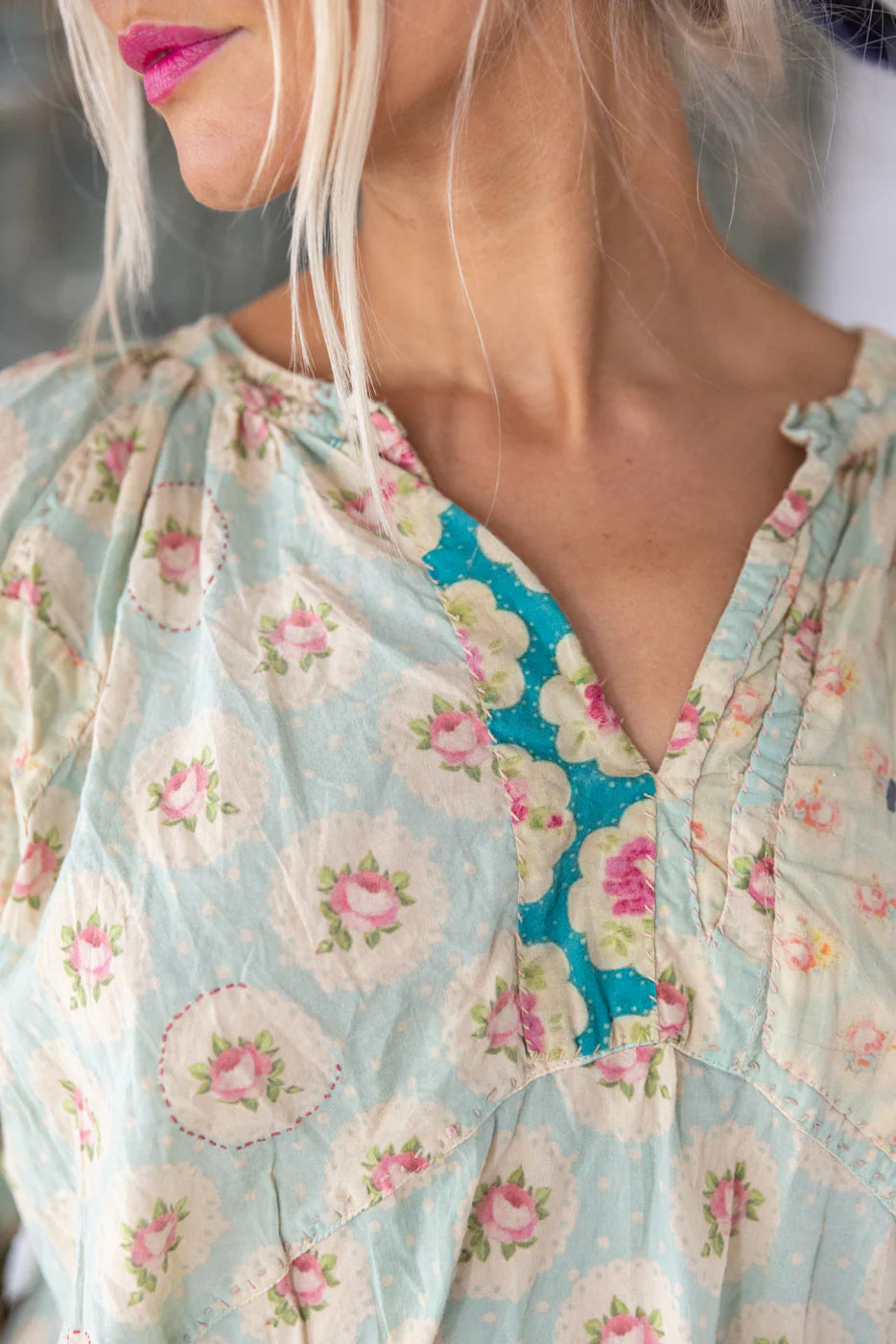 Appliqué Fayhe Dress 1290 - Magnolia Pearl