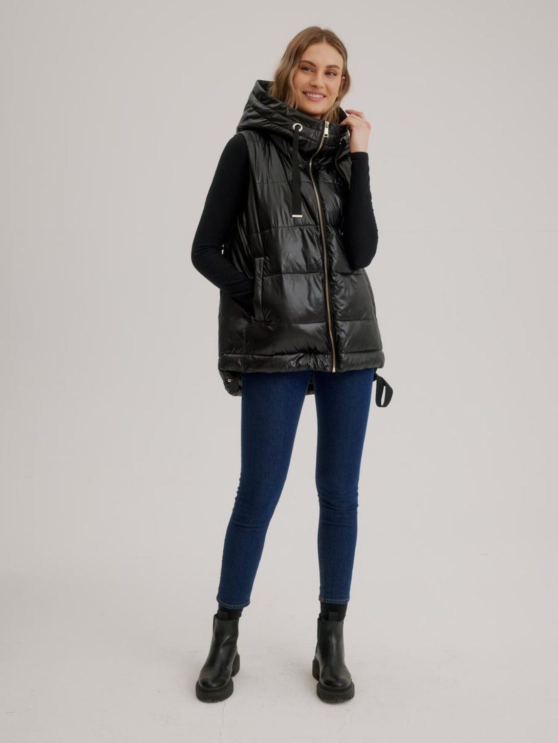 Hooded Vest K5340RK-213 - Nikki Jones