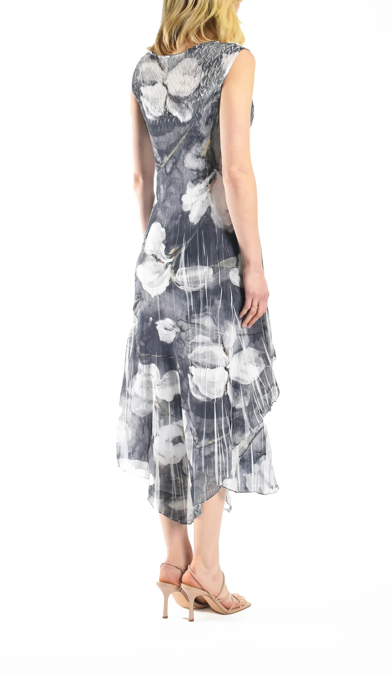 Sleeveless Asymmetric Layered Hem Dress CAP19439 - KOMAROV