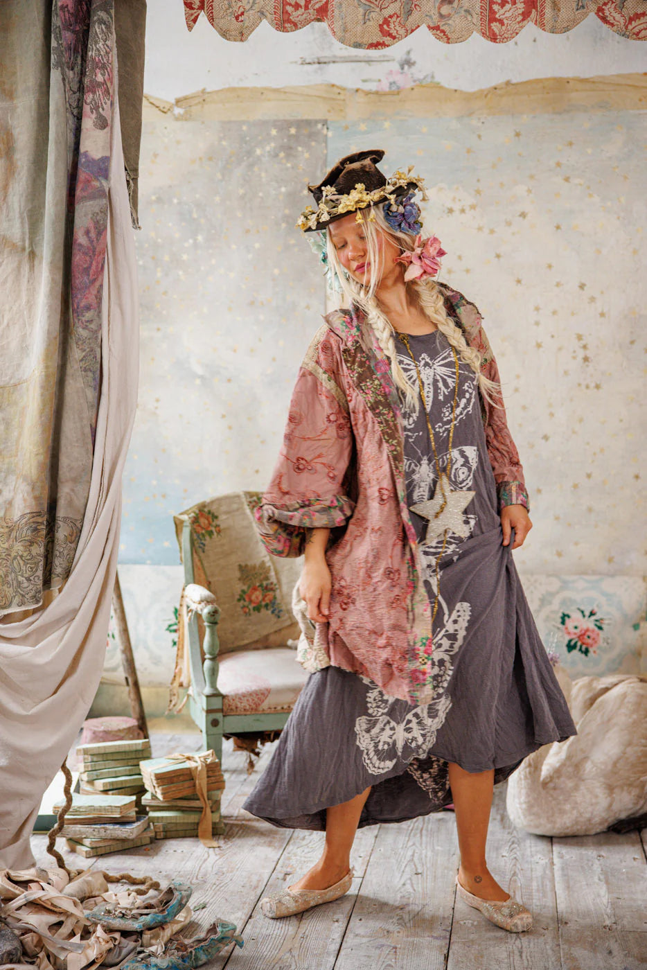 Appliqué Cyrene Coat 1122 - Magnolia Pearl