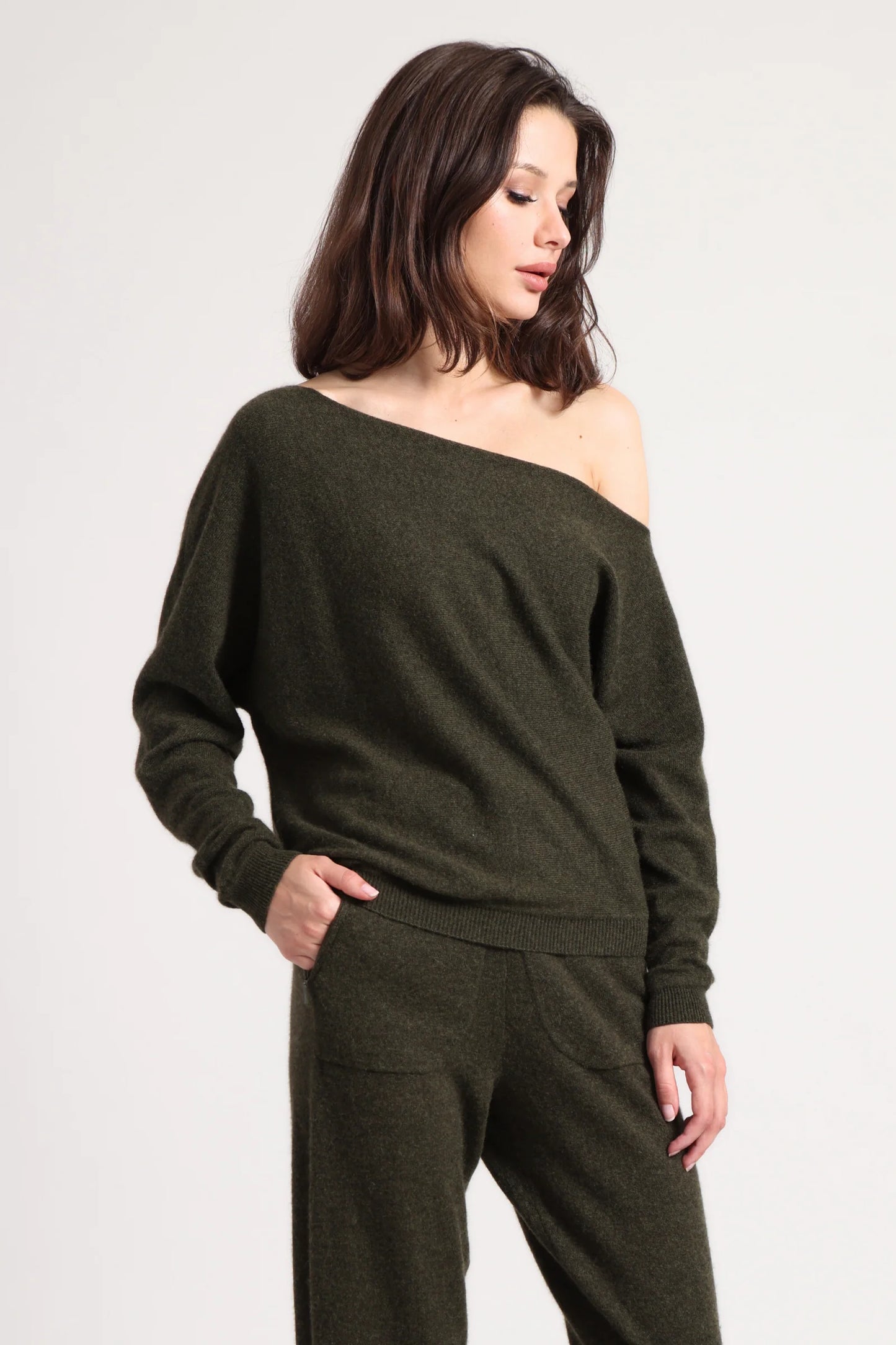 Cotton Cashmere Off The Shoulder Top - Minnie Rose
