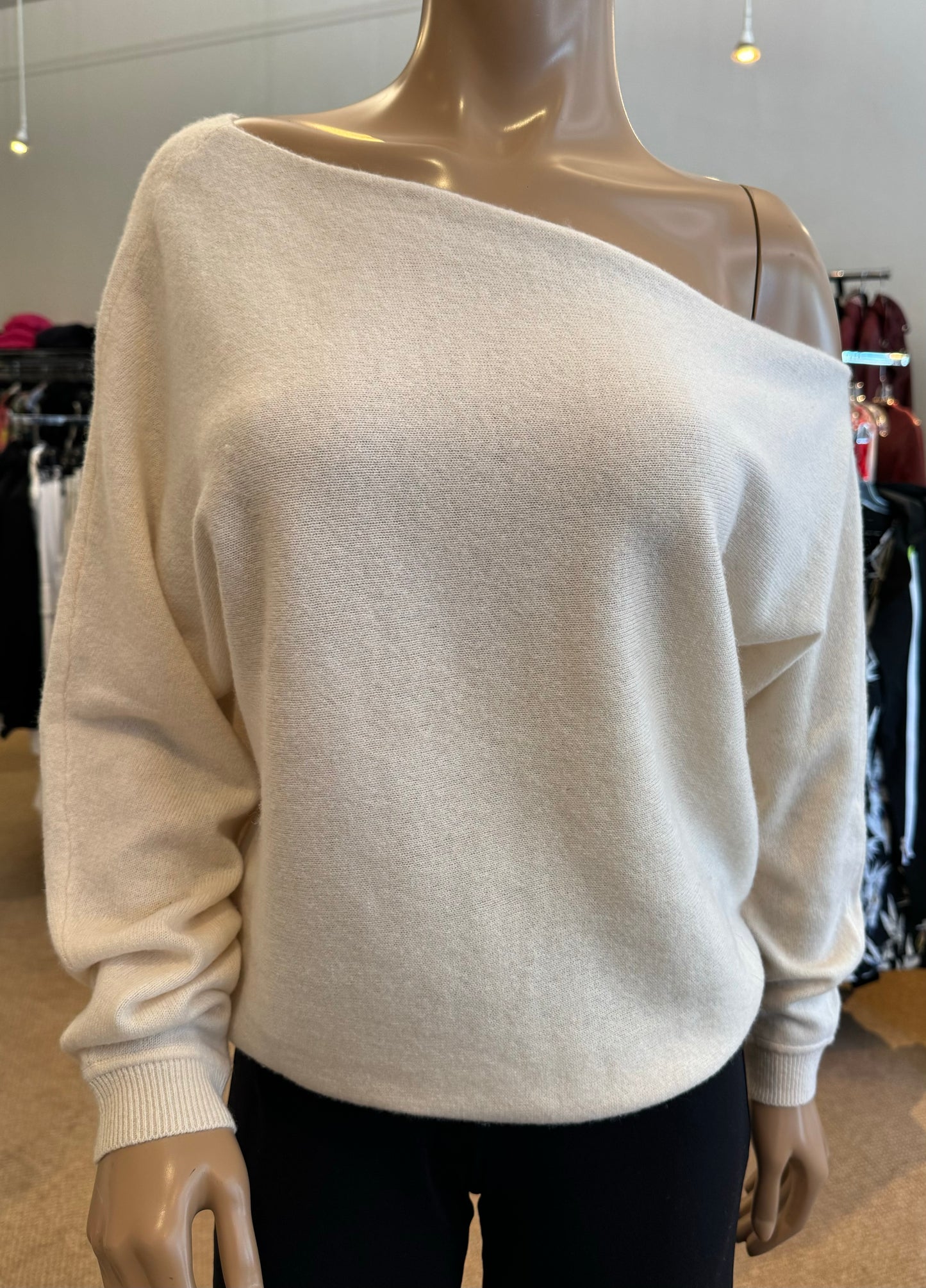 Cotton Cashmere Off the Shoulder Top - Minnie Rose
