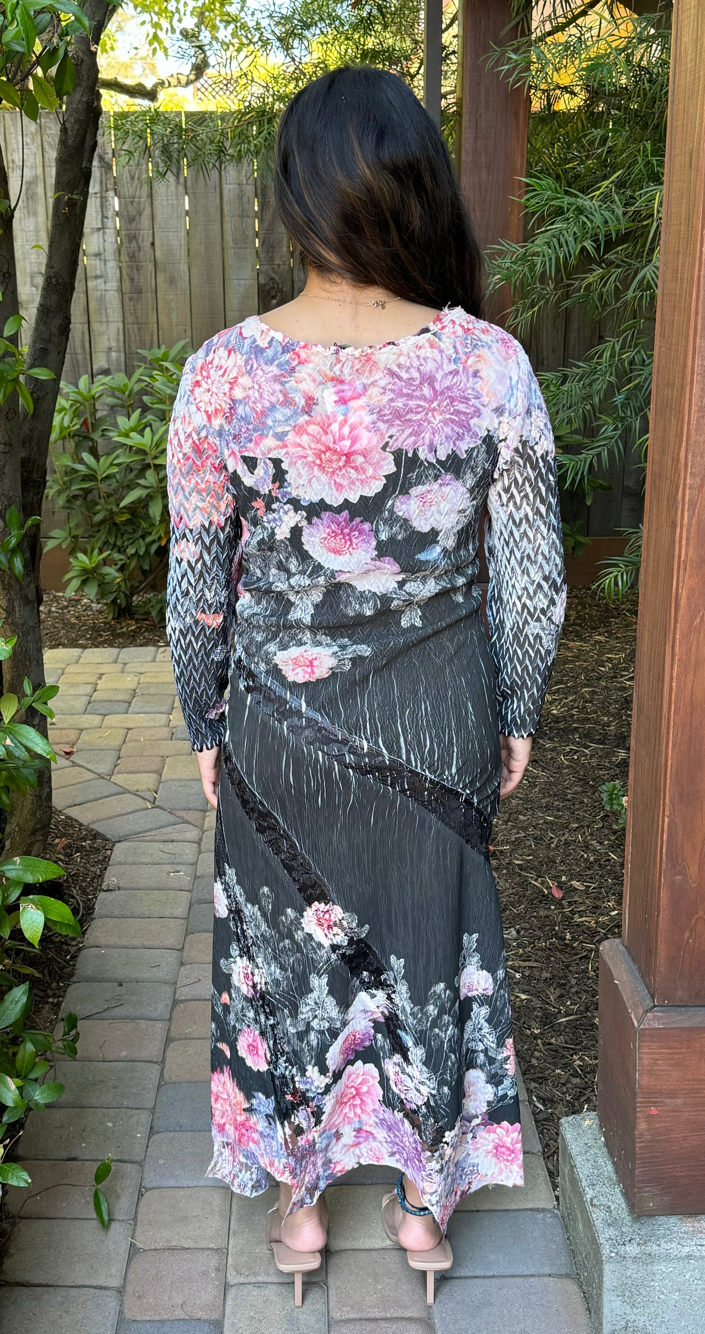 Long Sleeve V Neck Dress CTL16476 - KOMAROV