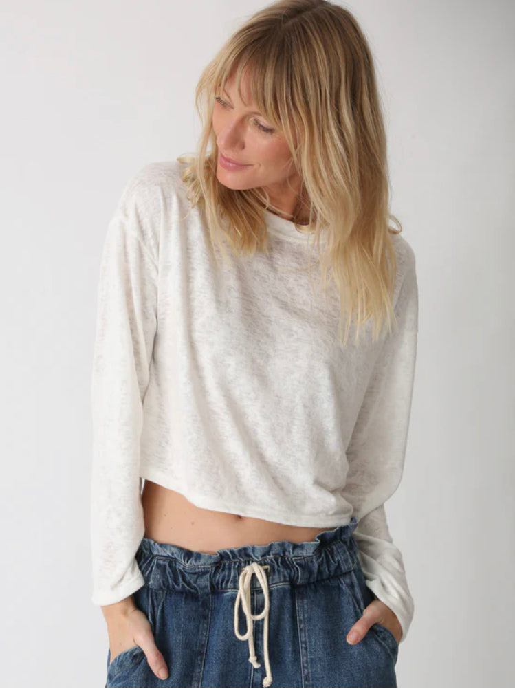 Lane Brushed Slub Tee - Electric & Rose
