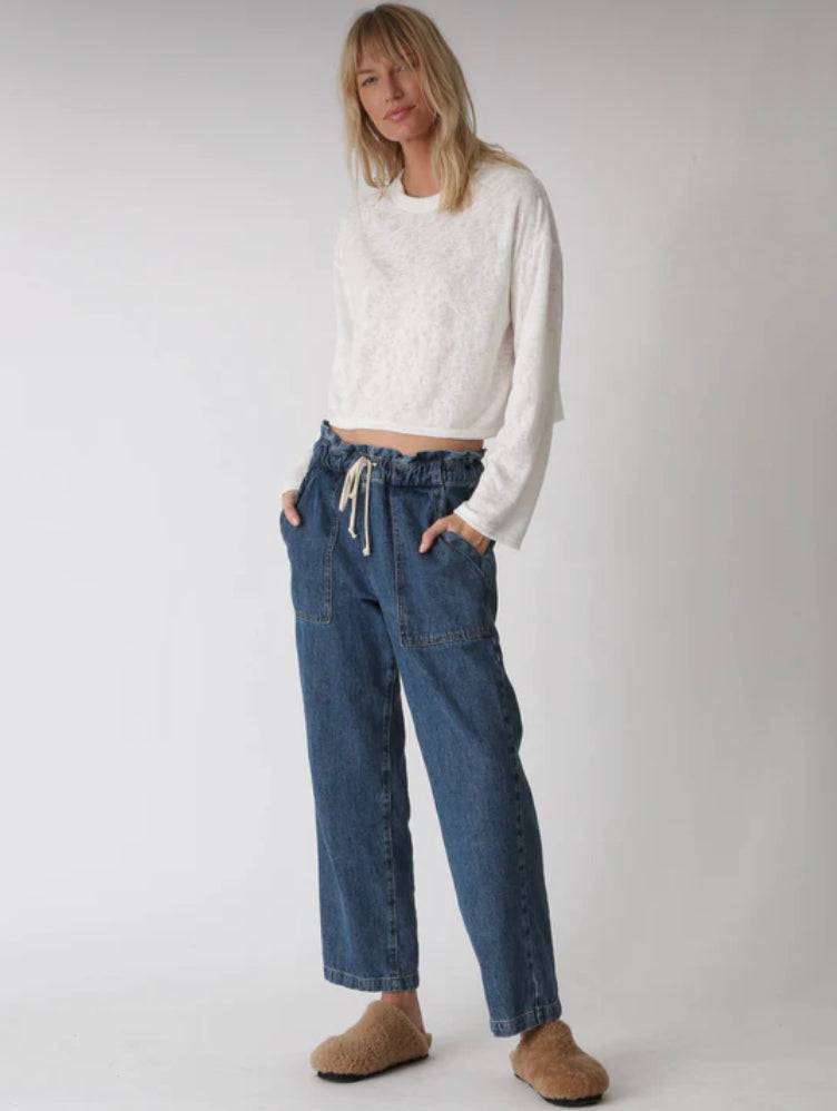 Lane Brushed Slub Tee - Electric & Rose