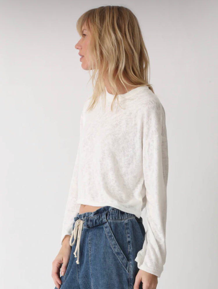 Lane Brushed Slub Tee - Electric & Rose