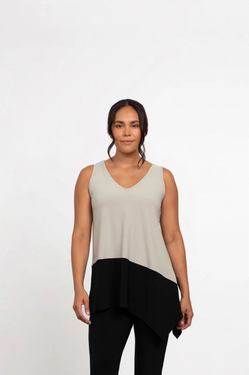 Colour Block Reversible Angle Tank Top 21197CB - Sympli