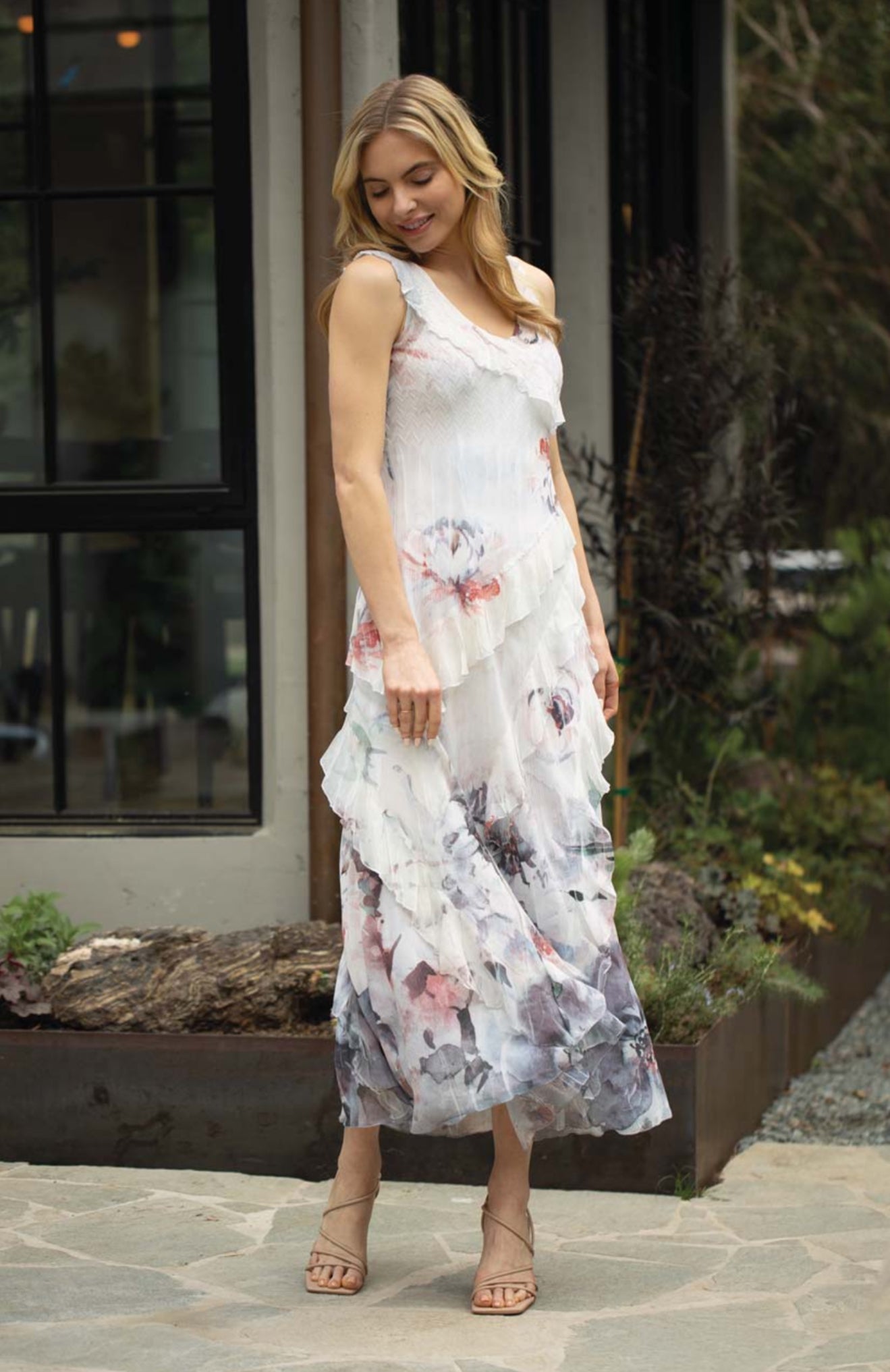 Ruffle Long Dress CTS4409 - KOMAROV