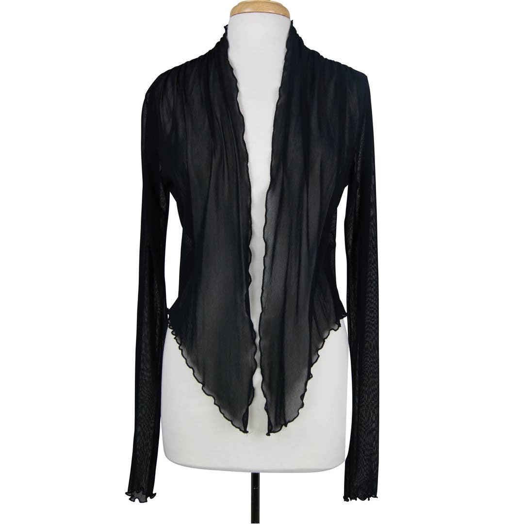 MAXIMA Sheer Long Sleeve Jacket Bolero - Elana Kattan