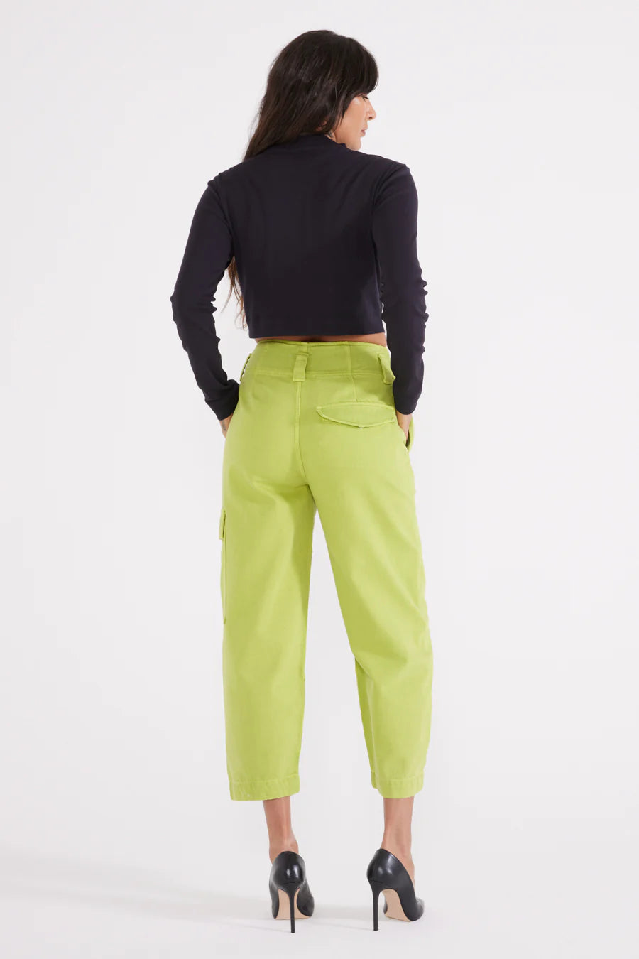 Juni Relaxed Cargo - Dark Citron