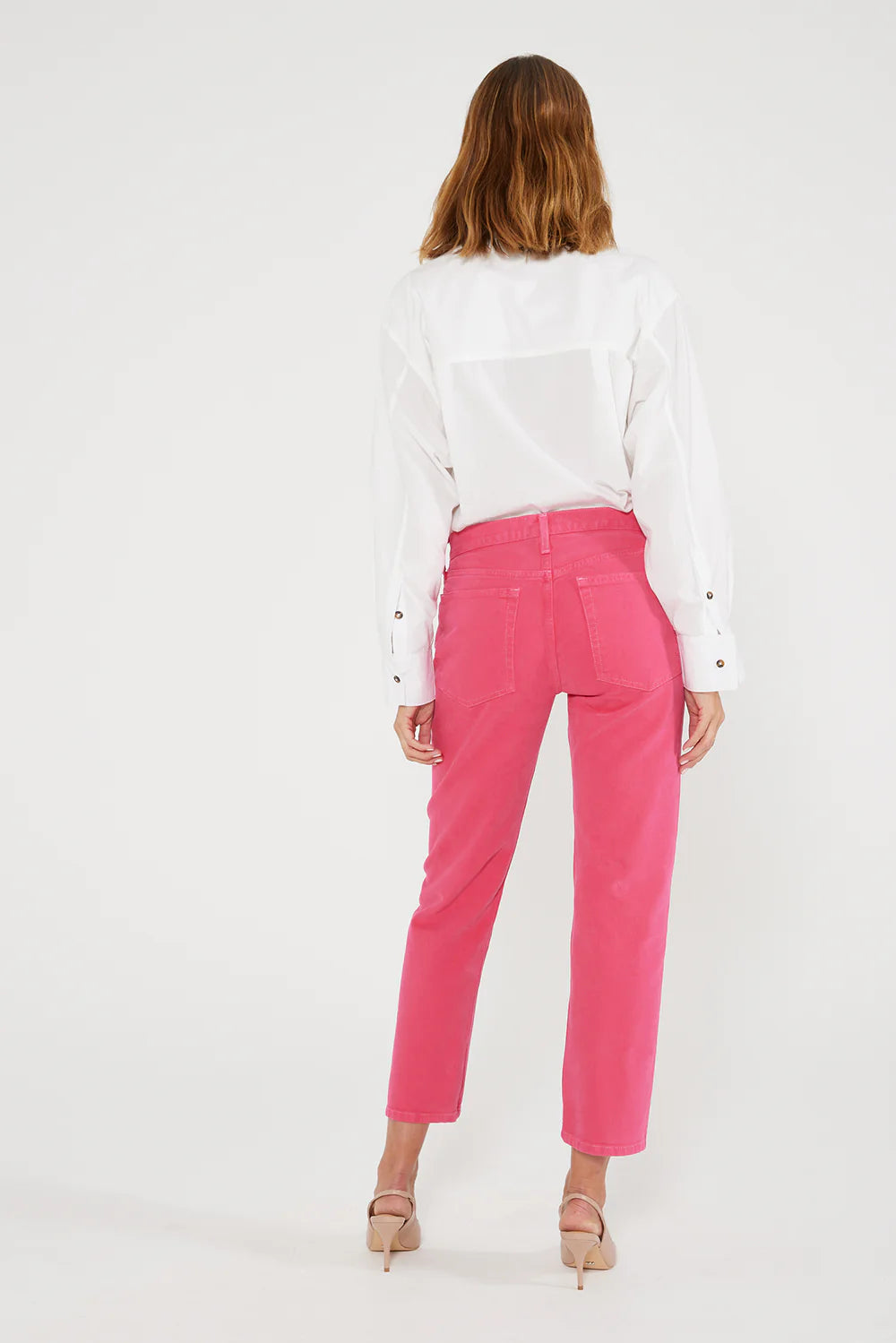 Rhea Mid Rise Straight - Raspberry