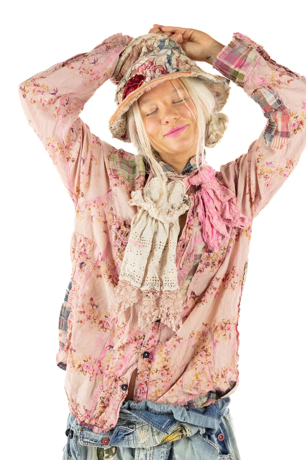 Floral Kelly Western Shirt 1405 - Magnolia Pearl