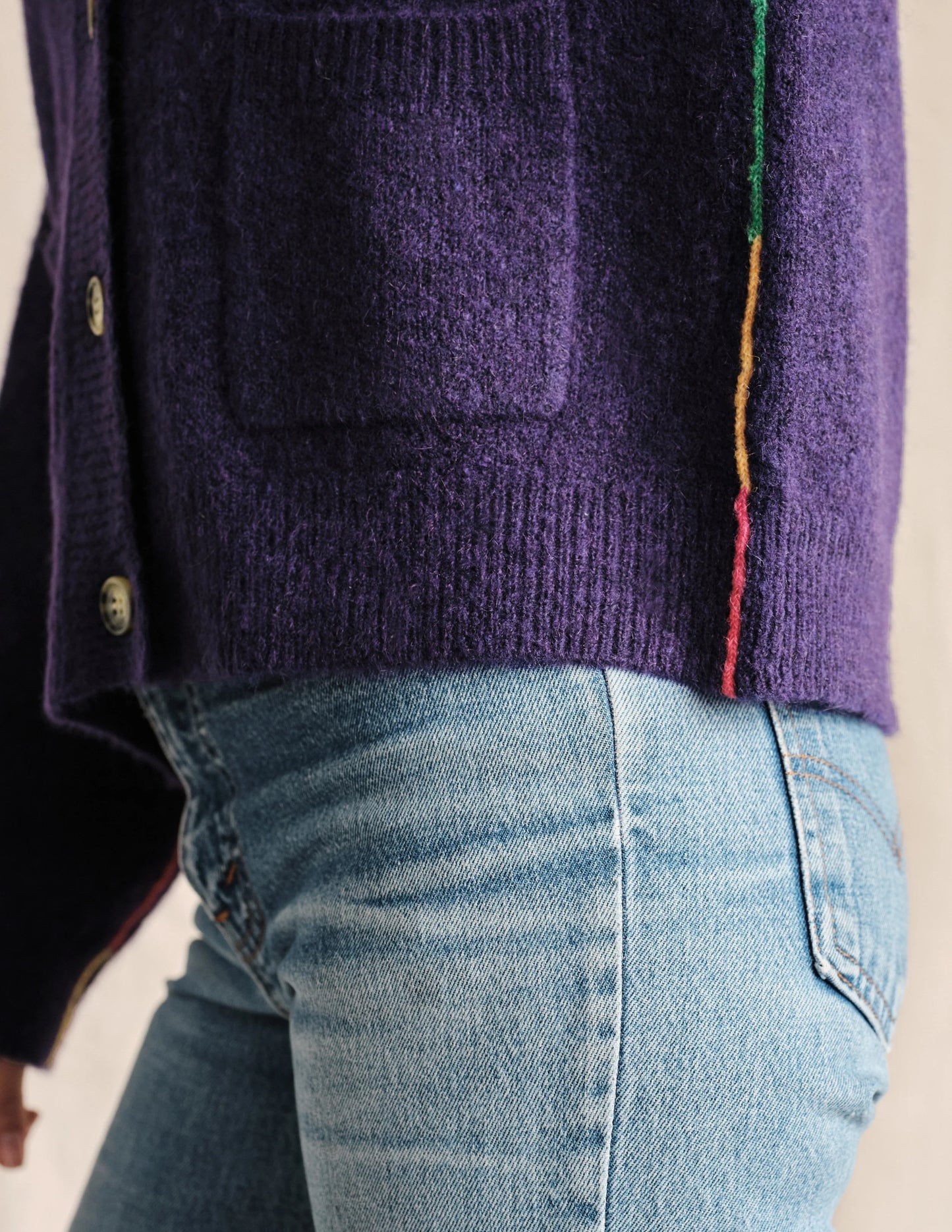 Rainbow Boxy Cardigan Y16A15 - Sundry