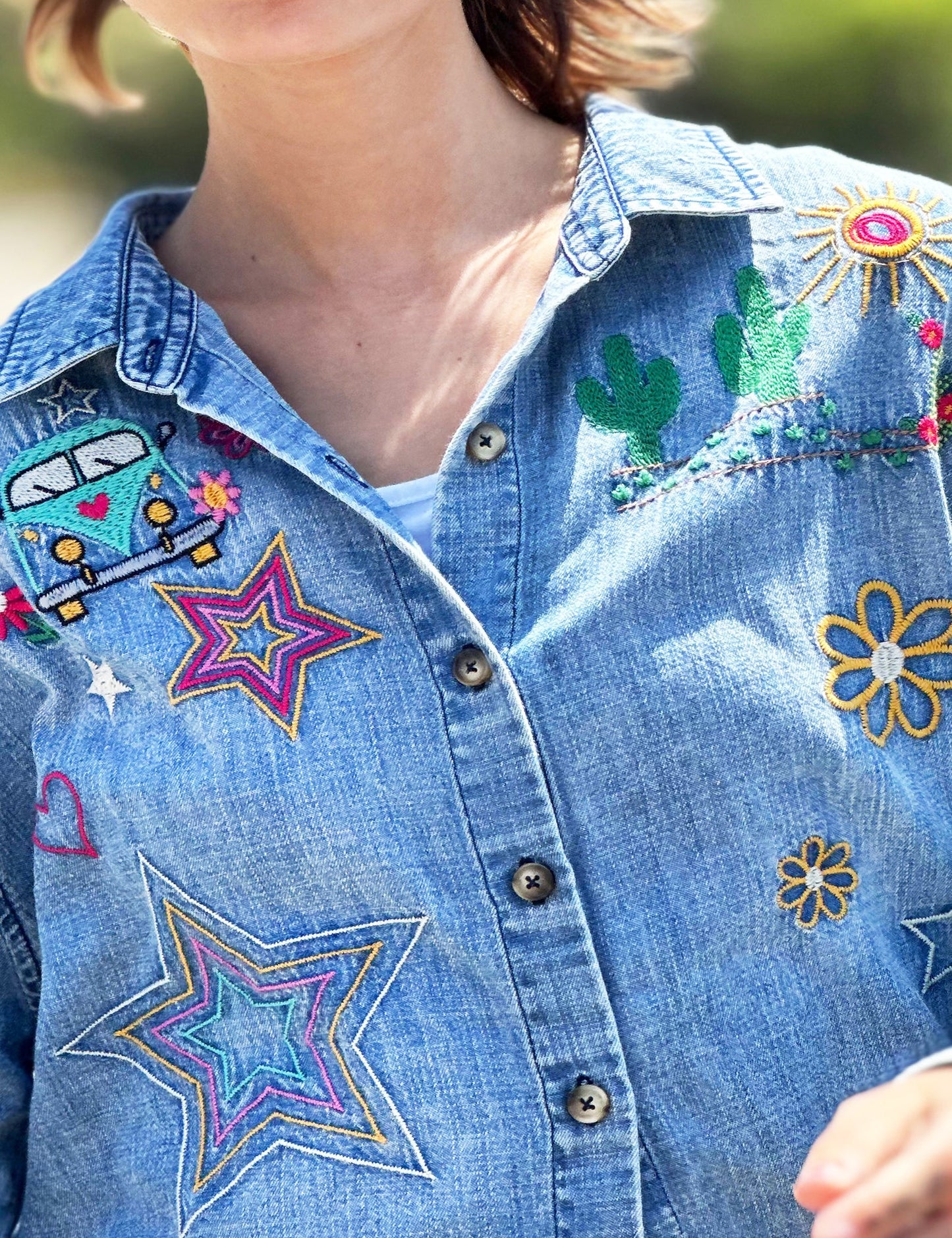Hop On Embroidered Shirt BT6484T - Billy T Shop