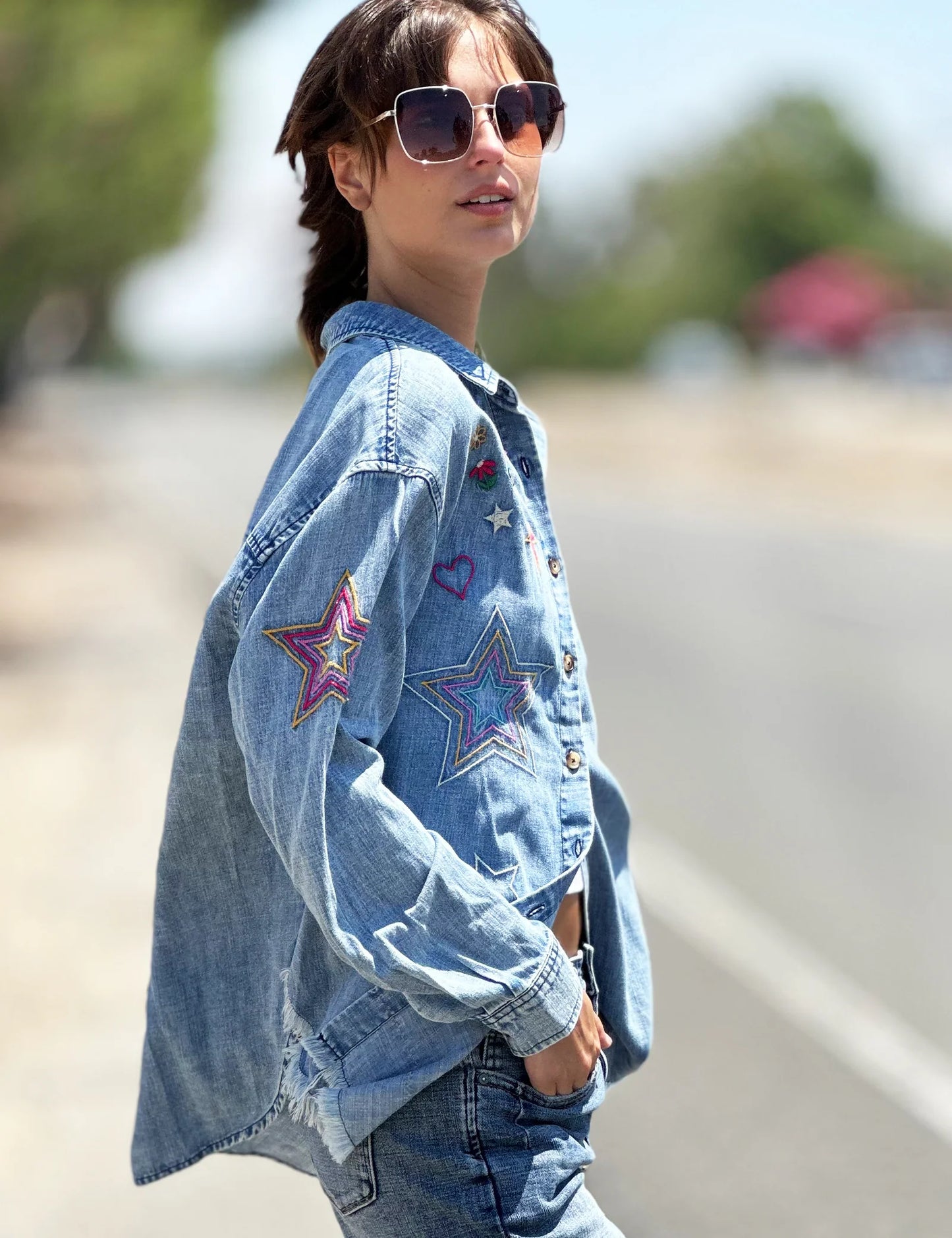 Hop On Embroidered Shirt BT6484T - Billy T Shop