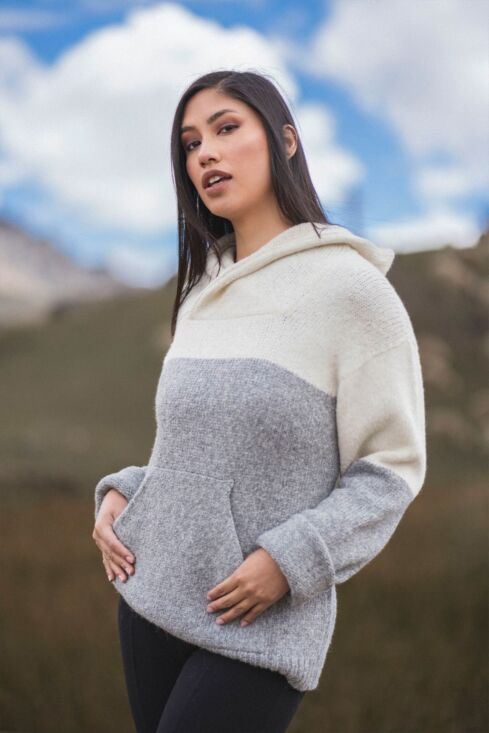 Coraline Alpaca Hoodie Pullover - Alpaca