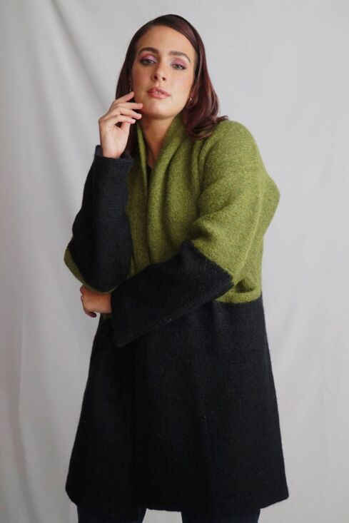 Barbara Alpaca Long Cardigan/Knitted Coat - Alpaca