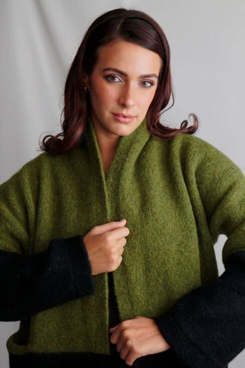 Barbara Alpaca Long Cardigan/Knitted Coat - Alpaca
