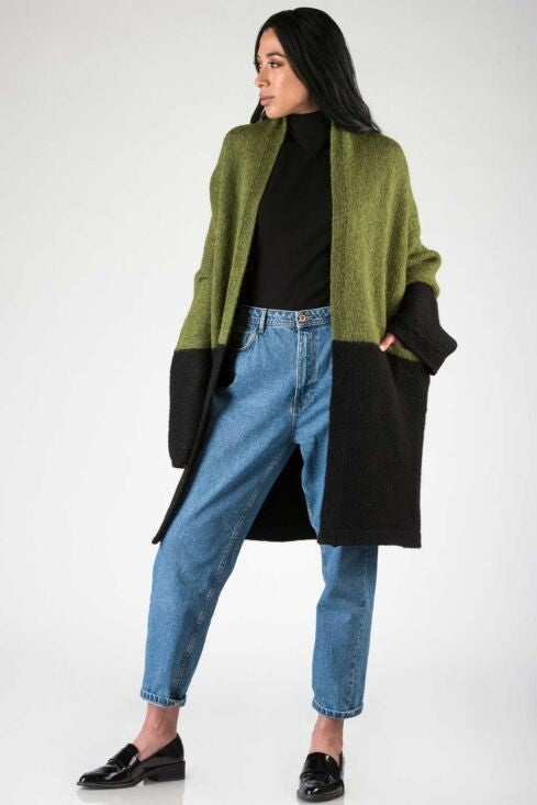 Barbara Alpaca Long Cardigan/Knitted Coat - Alpaca