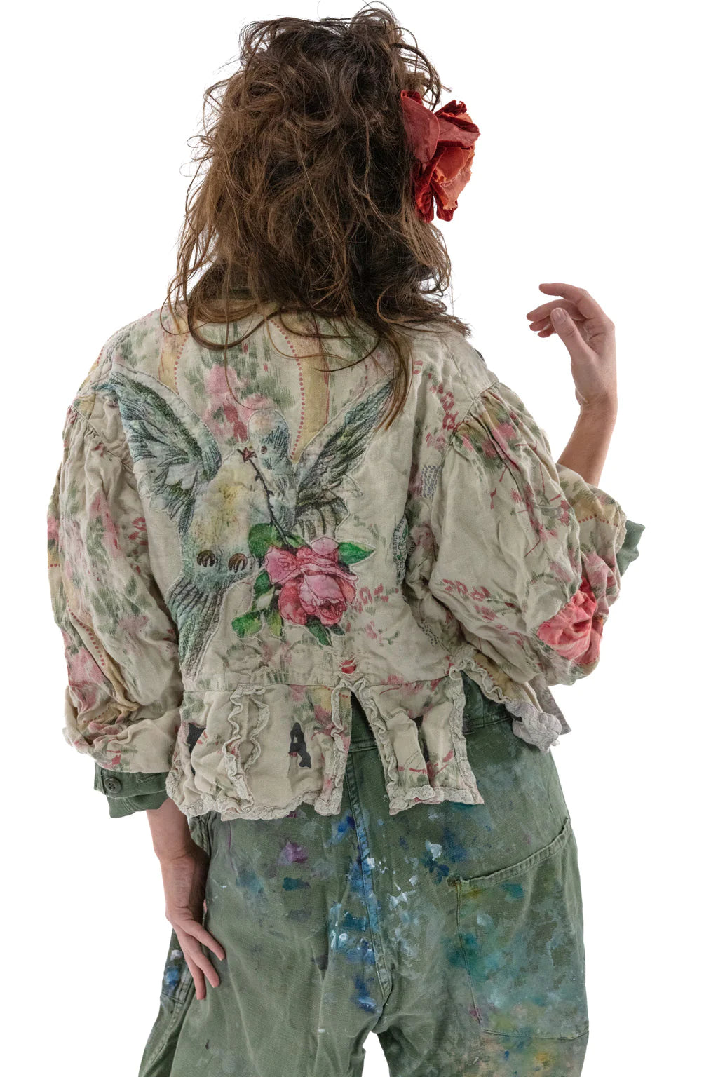 Floral Appliqué Monique Jacket 662 - Magnolia Pearl