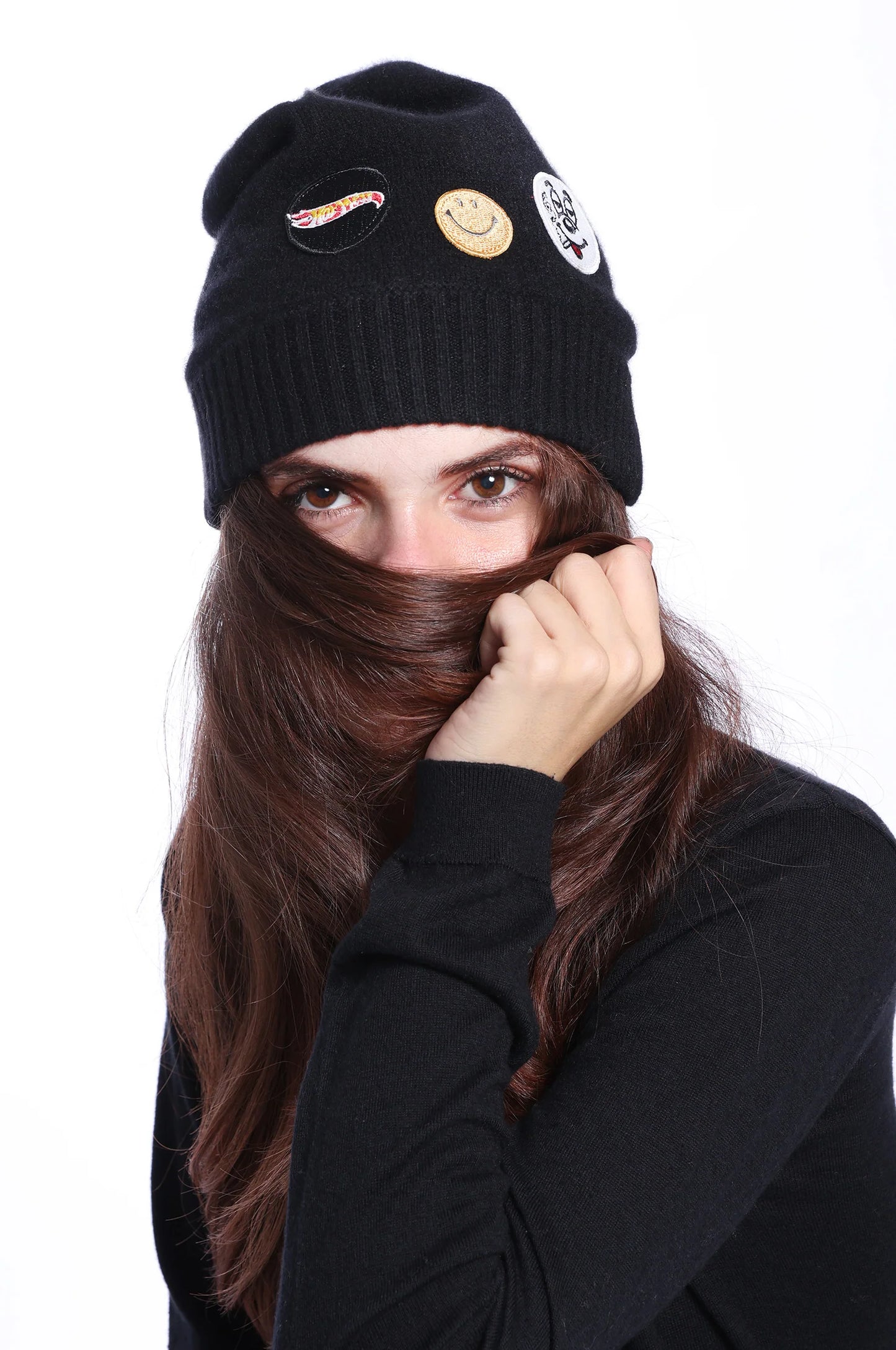 Cashmere Patch Beanie 83187 - Minnie Rose