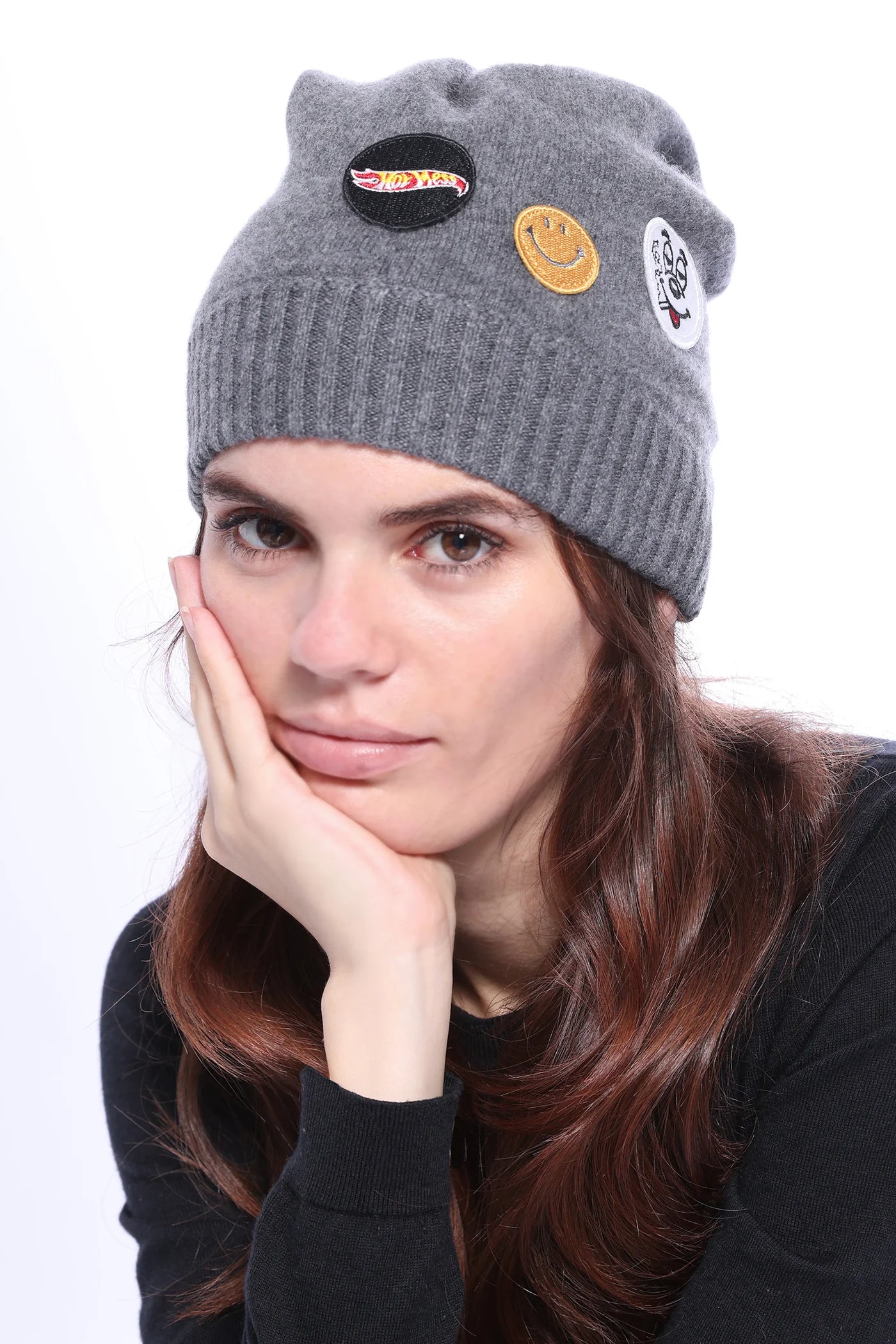 Cashmere Patch Beanie 83187 - Minnie Rose