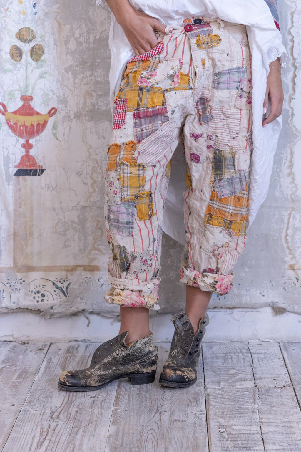 Patchwork Miner Pants 542 - Magnolia Pearl
