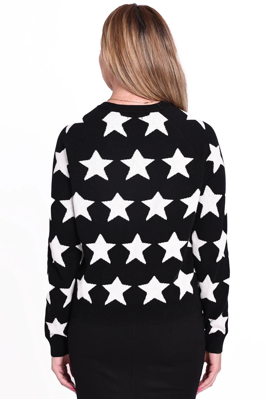 Cotton Cashmere Star Jacquard Crew 8320 - Minnie Rose