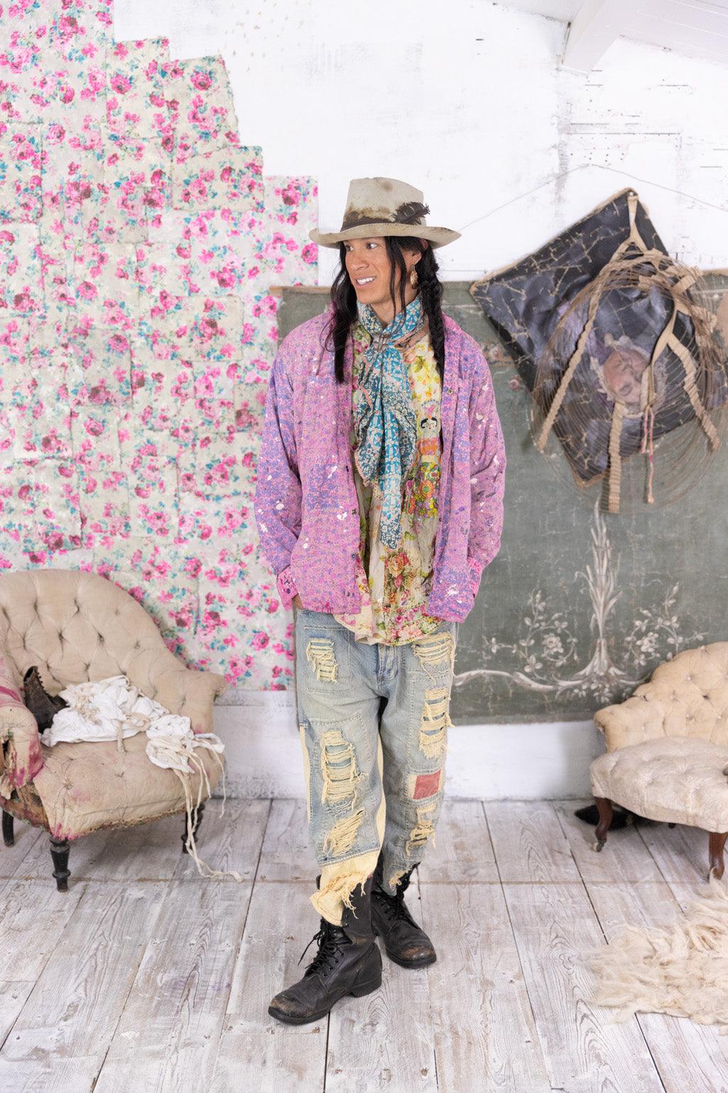 Floral Boyfriend Shirt 1040 - Magnolia Pearl