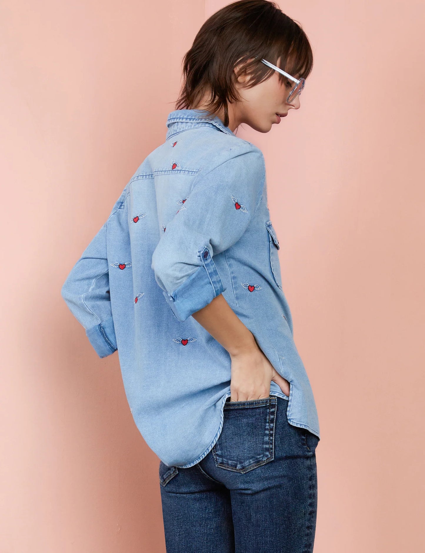 Denim Love Wing Shirt BT6675T - Billy T Shop