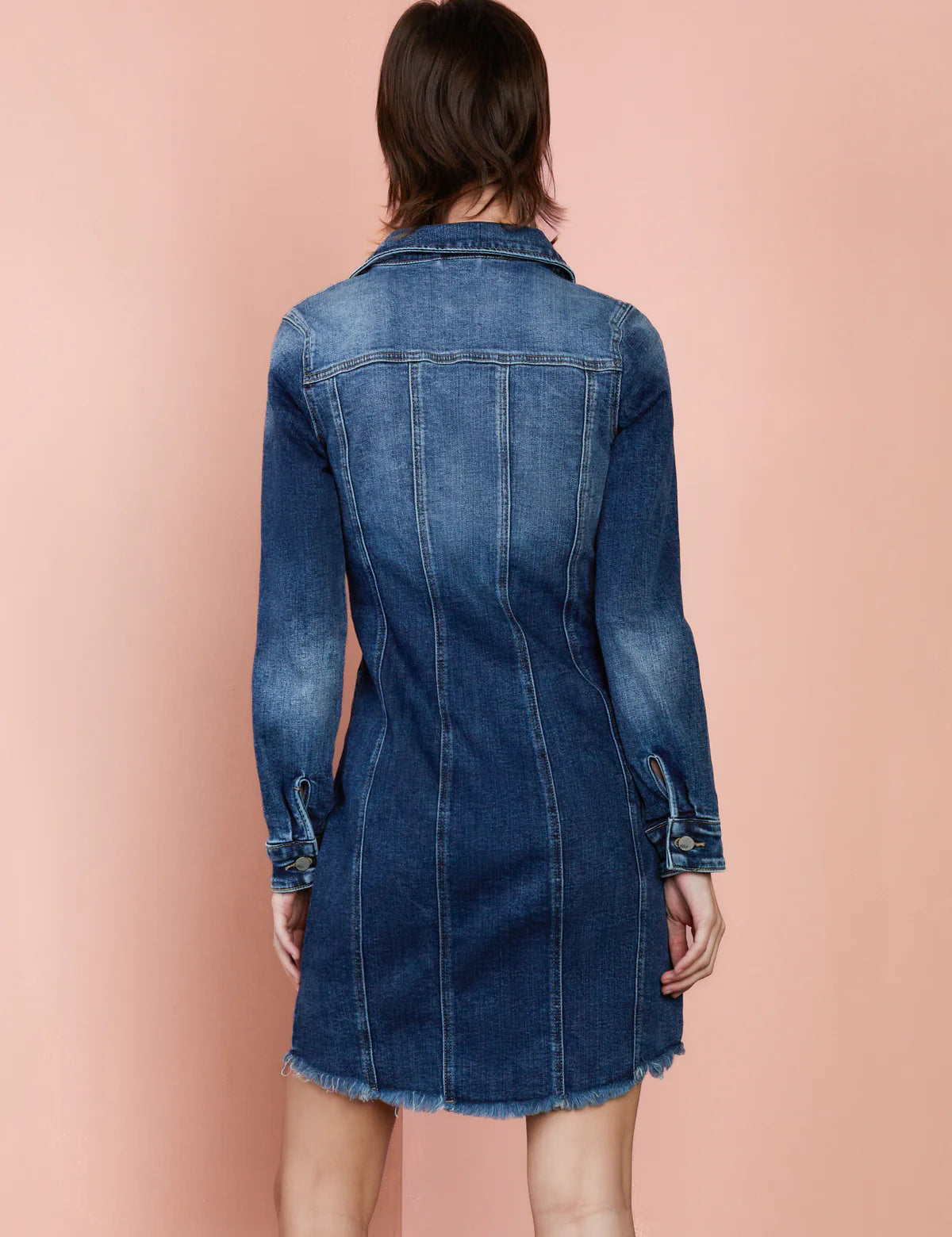 Denim Corset Zip Dress WL1103D - Wash Lab