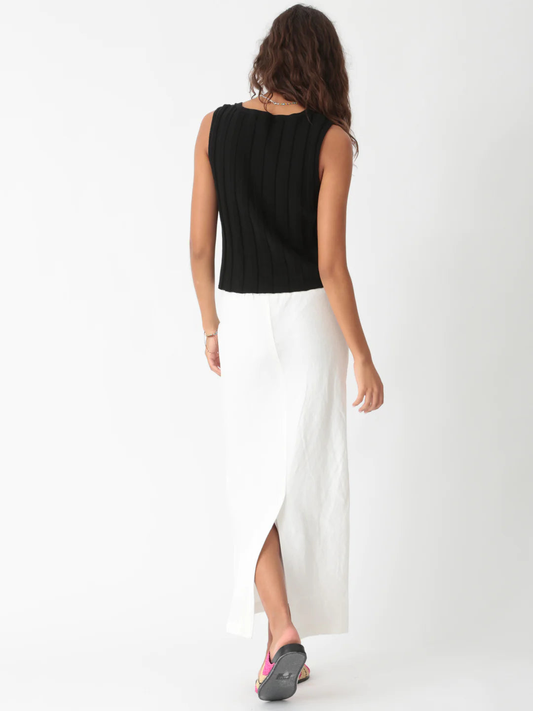 Monterey Ribbed Knit Tank WTP13550 - Electric & Rose