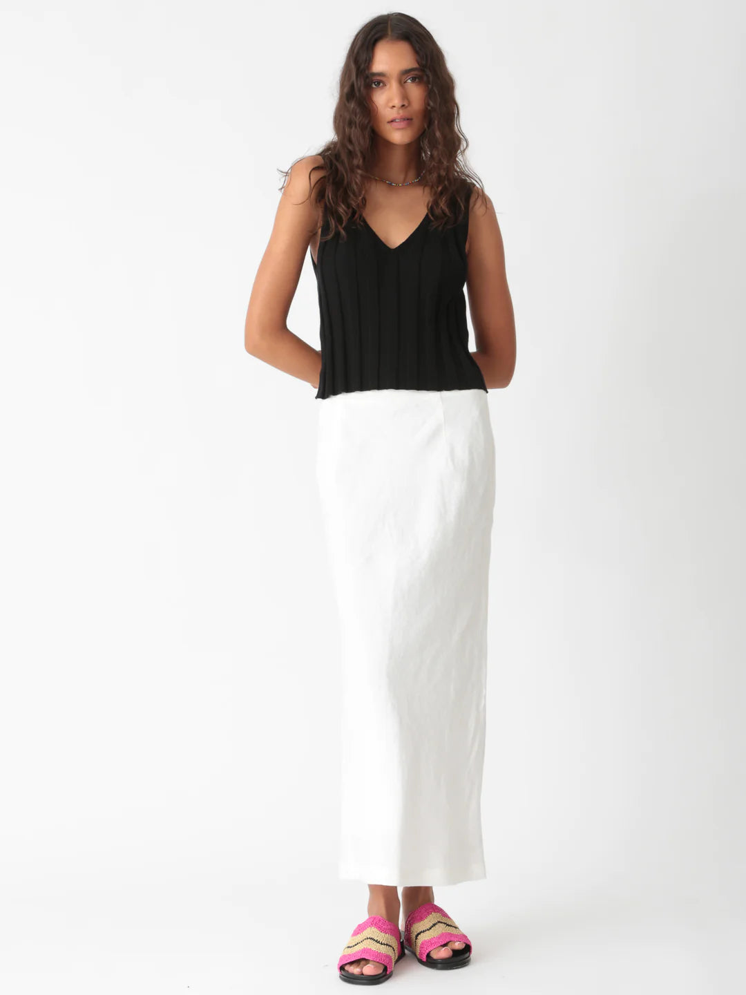 Monterey Ribbed Knit Tank WTP13550 - Electric & Rose