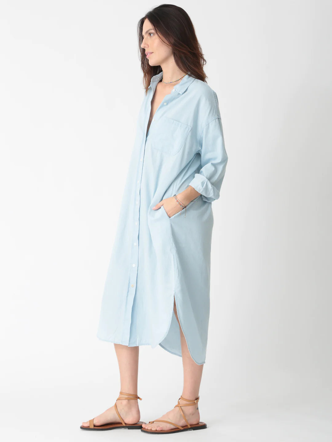 Hazel Shirt Dress WJP103SO - Electric & Rose