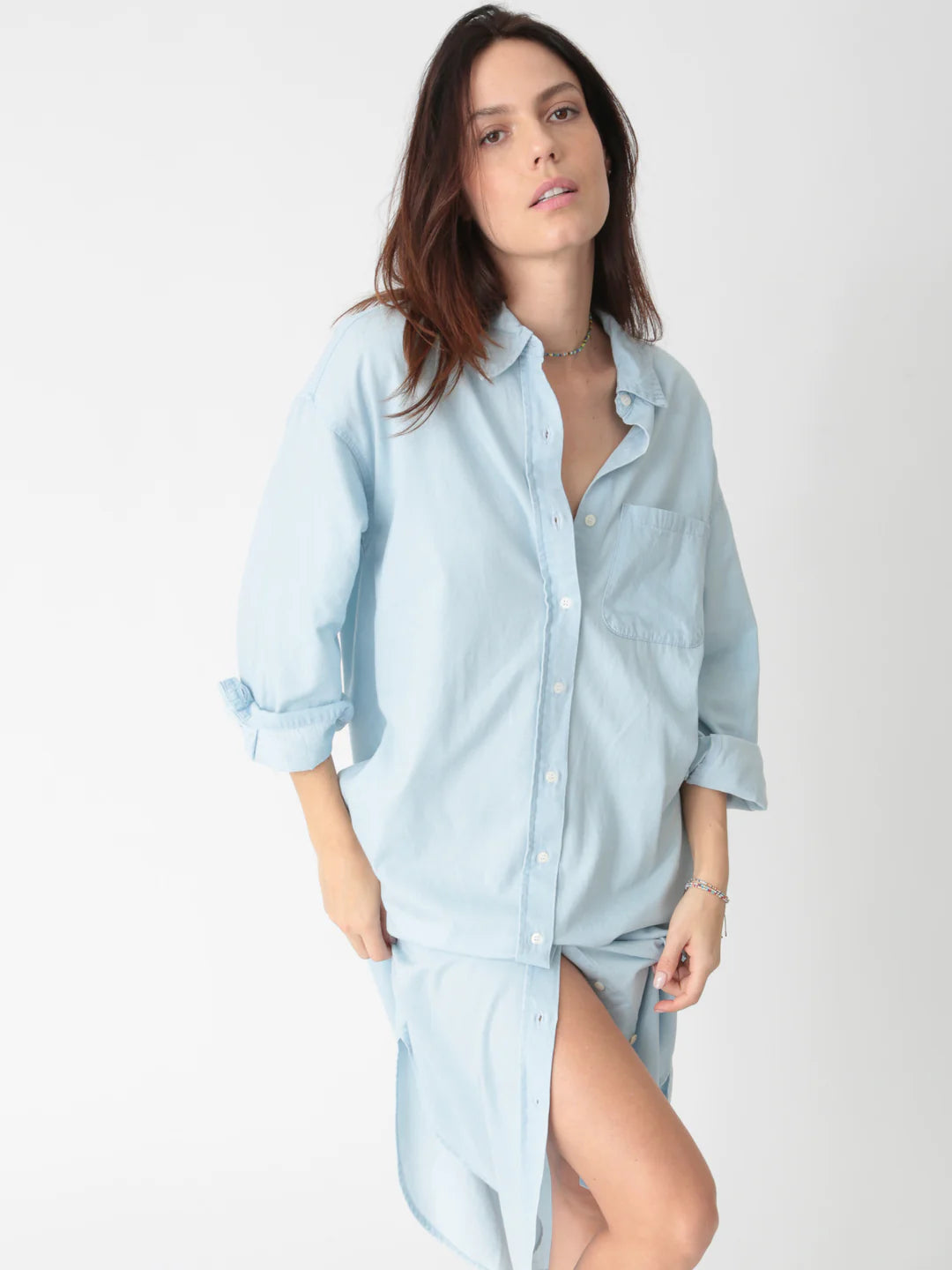 Hazel Shirt Dress WJP103SO - Electric & Rose