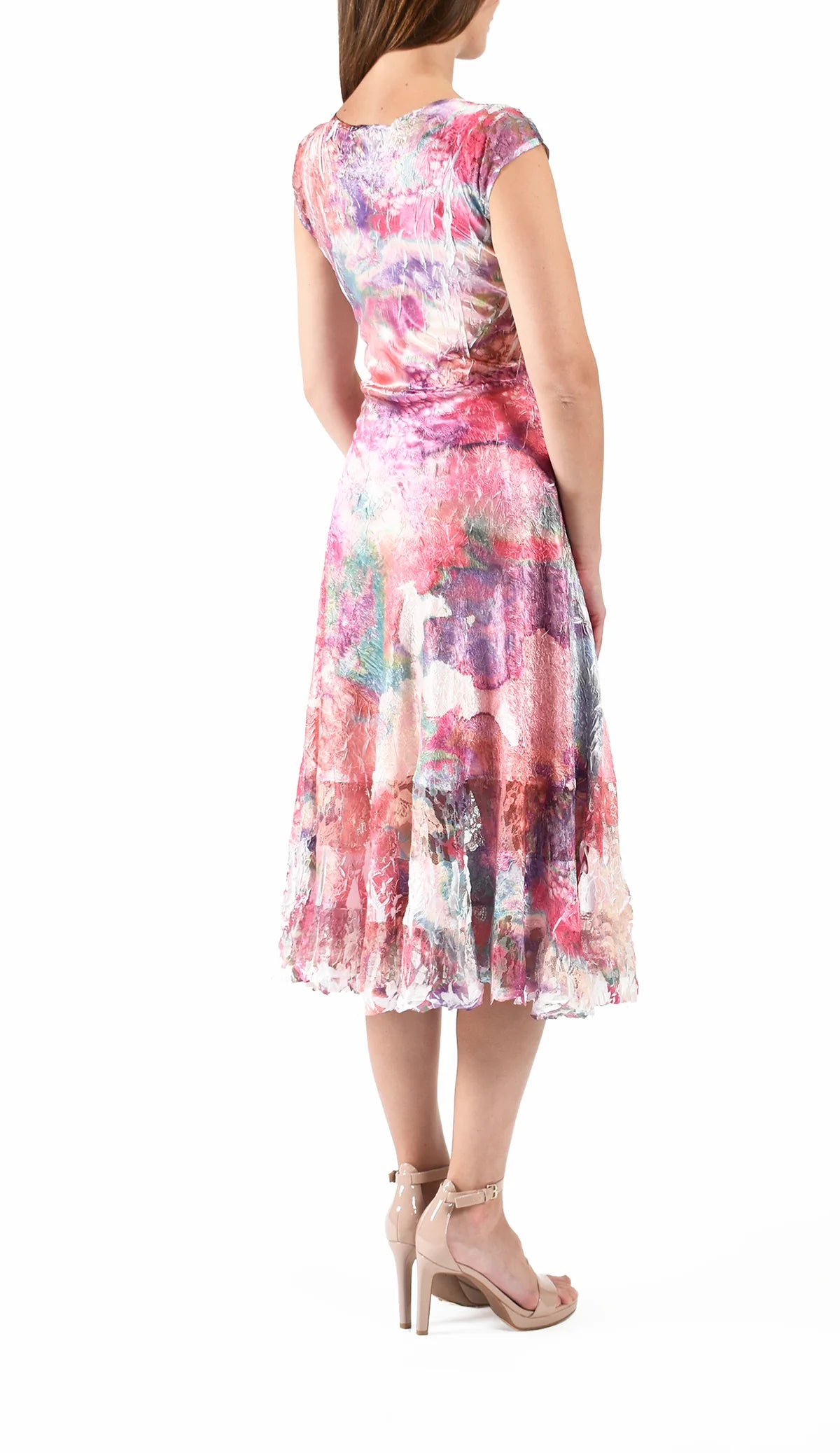 Cap Sleeve V-Neck Dress CLN2491 - KOMAROV