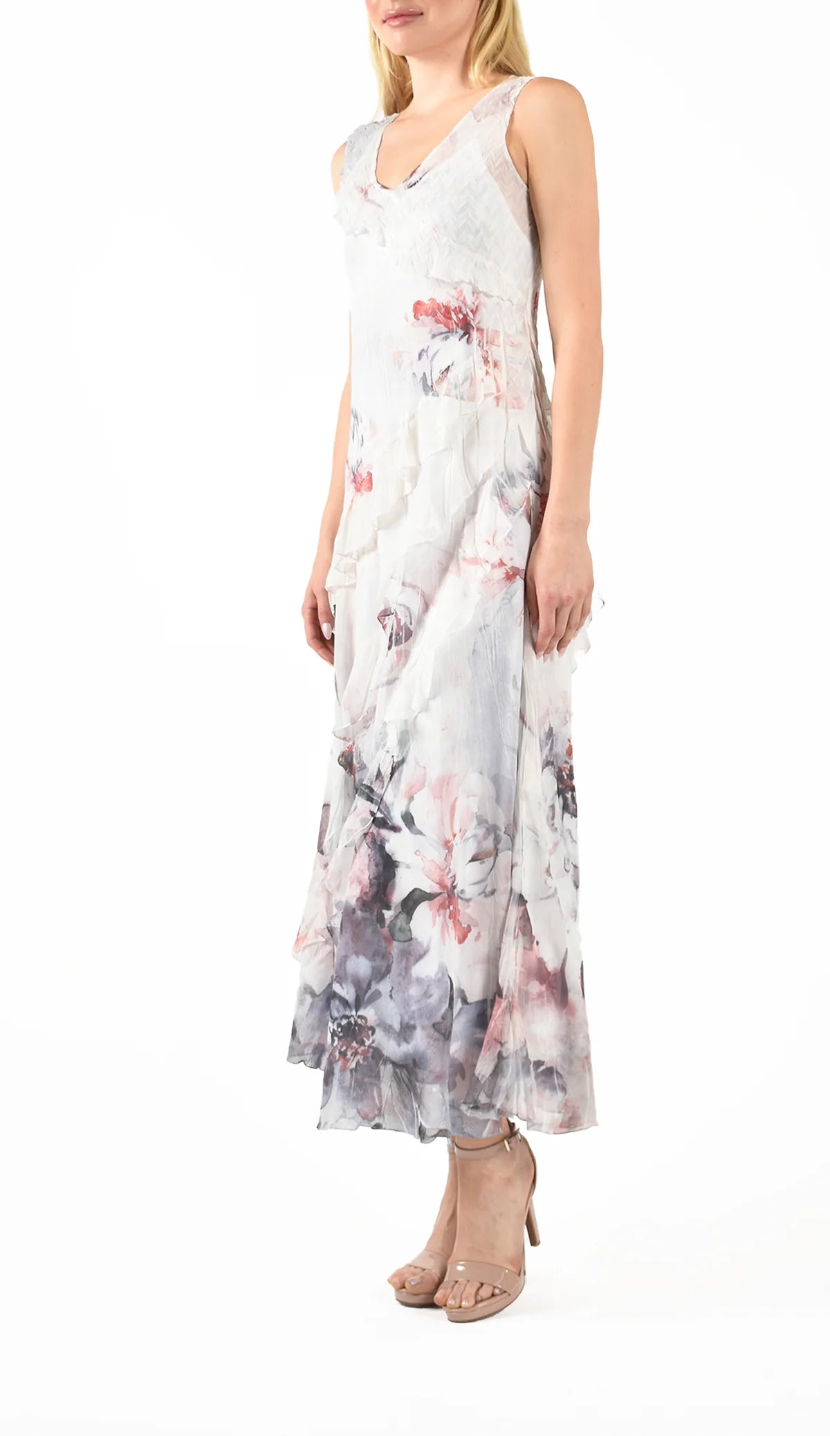 Ruffle Long Dress CTS4409 - KOMAROV