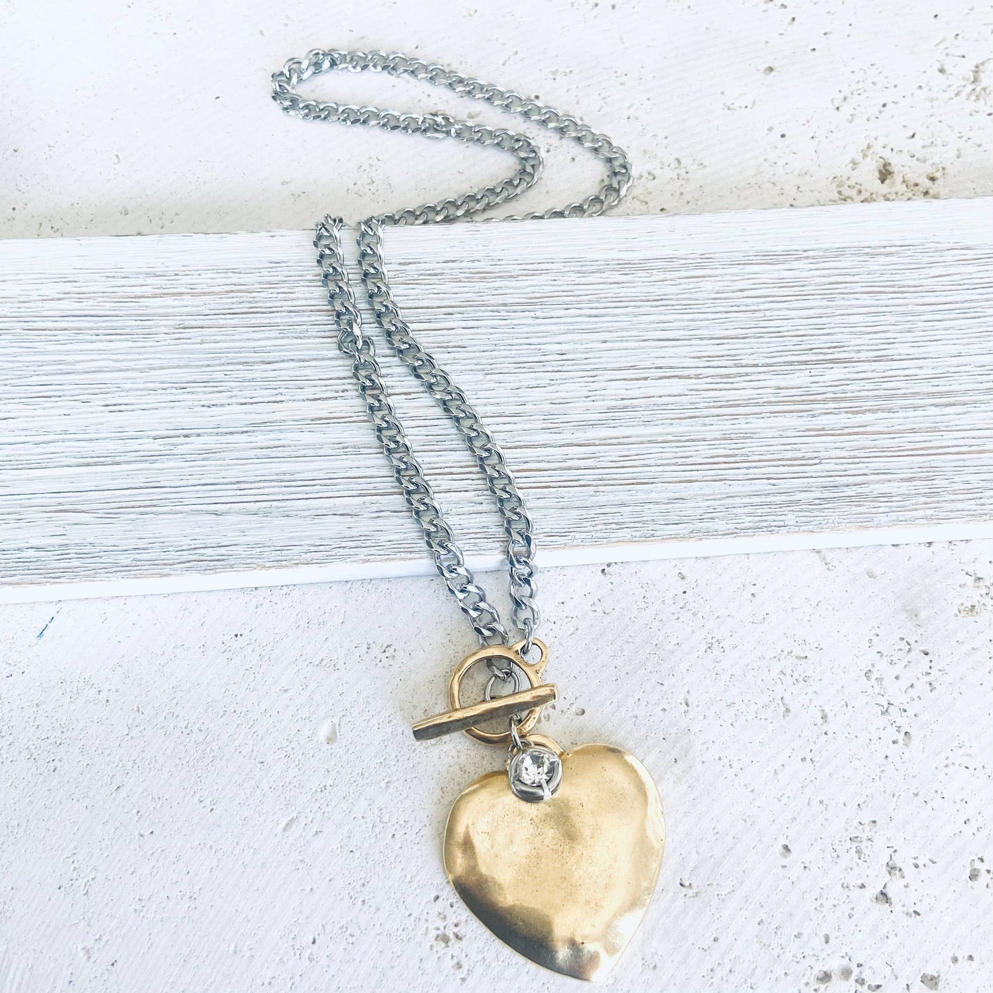 Star moon heart mixed meta necklaces no tarnish jewelry 2025: 19” / Gold Heart