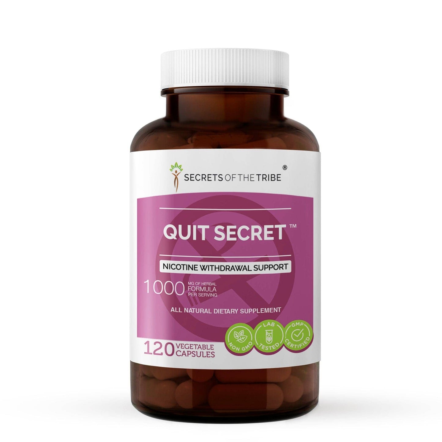 Quit Secret Capsules. Nicotine Withdrawal Support: 120 Capsules