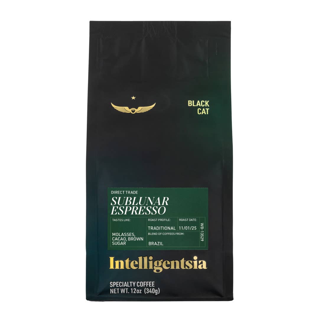 Black Cat Sublunar Espresso, 12oz Whole Bean