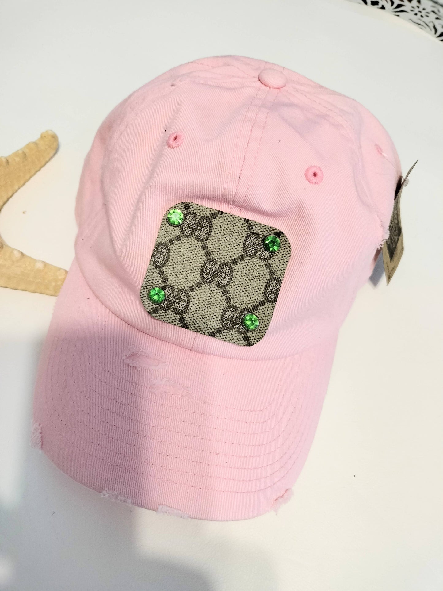 Pink upcycled hat